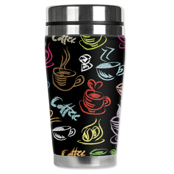 Mugzie 409-MAXTrue Stainless Steel Travel Mug with Insulated Wetsuit Cover Black 20 oz 